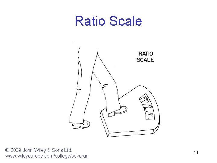 Ratio Scale © 2009 John Wiley & Sons Ltd. www. wileyeurope. com/college/sekaran 11 