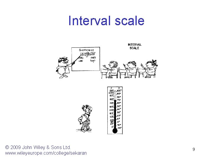 Interval scale © 2009 John Wiley & Sons Ltd. www. wileyeurope. com/college/sekaran 9 