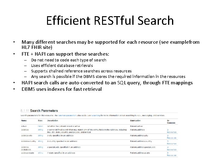 Efficient RESTful Search • • Many different searches may be supported for each resource Efficient RESTful Search • • Many different searches may be supported for each resource