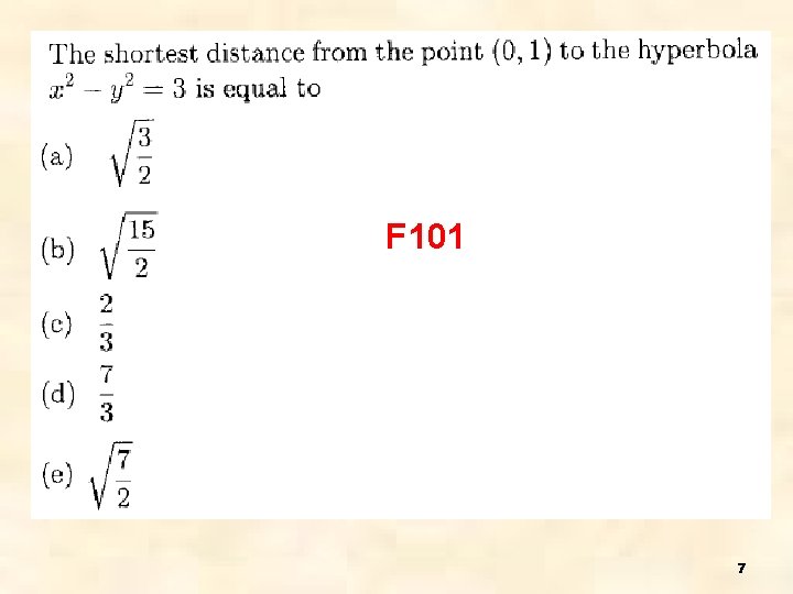 F 101 7 F 101 7