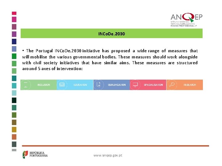 INCo. De. 2030 • The Portugal INCo. De. 2030 initiative has proposed a wide