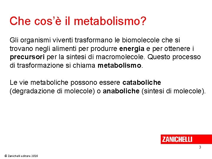 Cos'è Il Metabolismo In Parole Semplici 1 Il metabolismo cellulare 2 Zanichelli editore 2016