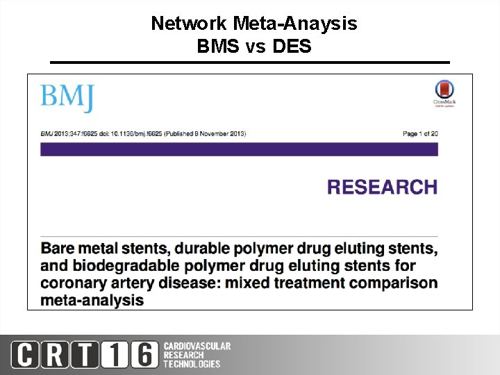 Network Meta-Anaysis BMS vs DES 