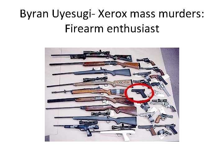 Byran Uyesugi- Xerox mass murders: Firearm enthusiast 