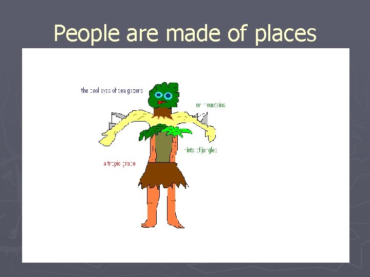 People are made of places 