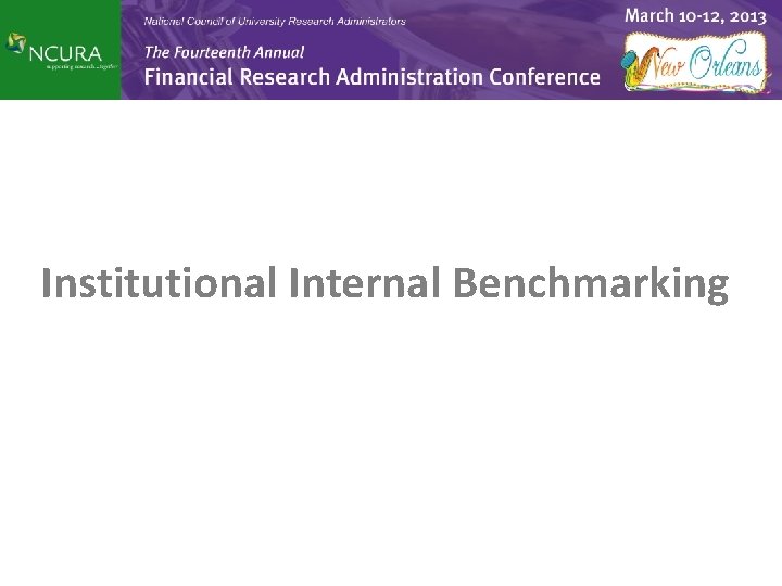 Institutional Internal Benchmarking 
