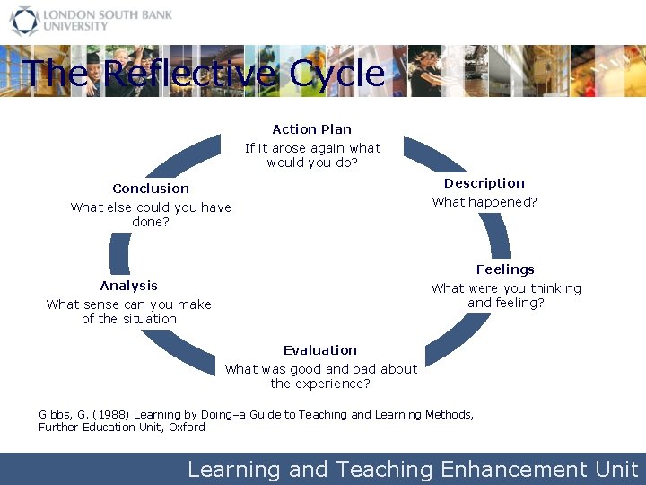 The Reflective Cycle Action Plan If it arose again what would you do? Conclusion