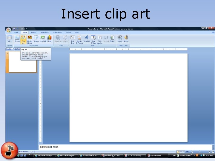 Insert clip art 