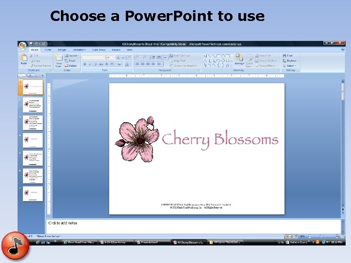 Choose a Power. Point to use 