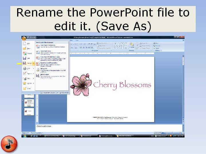 Rename the Power. Point file to edit it. (Save As) 