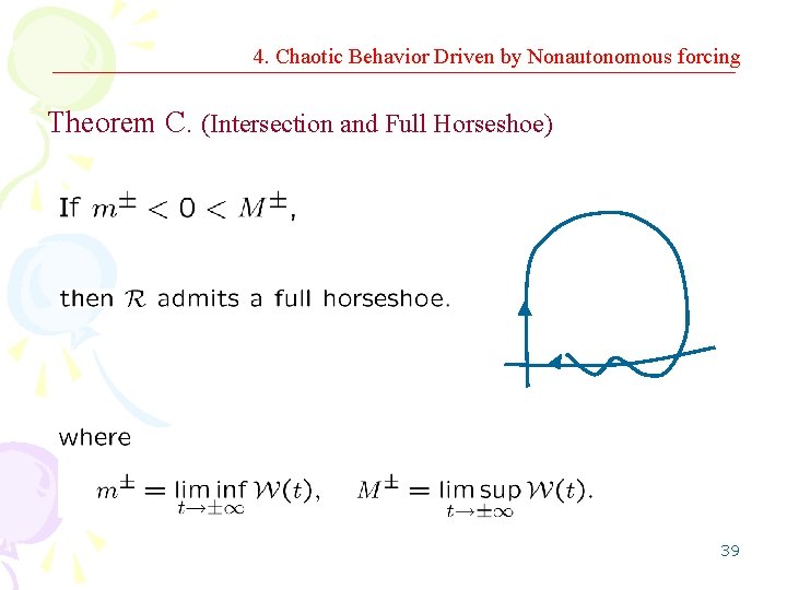 4. Chaotic Behavior Driven by Nonautonomous forcing Theorem C. (Intersection and Full Horseshoe) 39