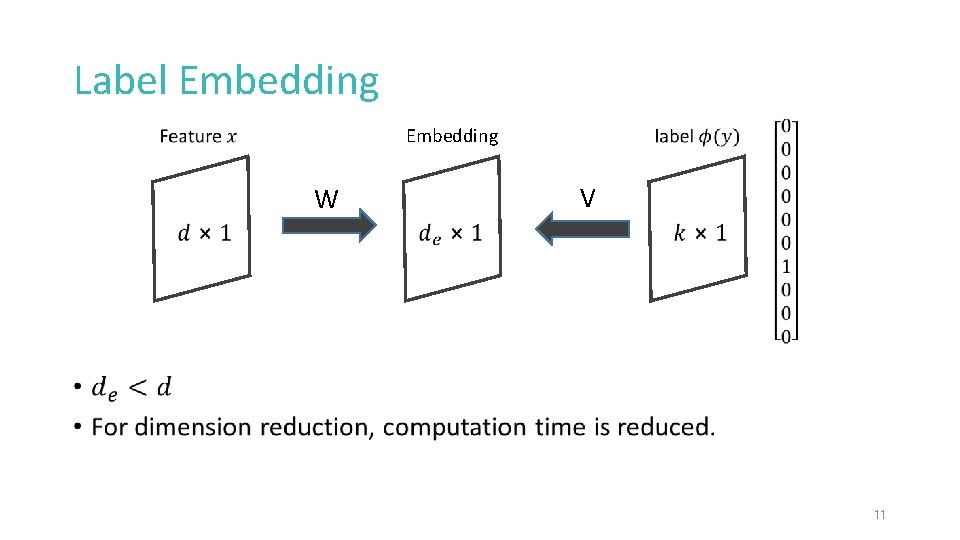 Label Embedding W Embedding V • 11 