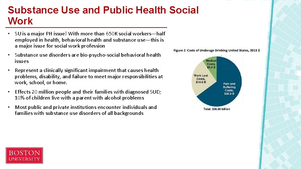 Substance Use and Public Health Social Work • SU is a major PH issue!