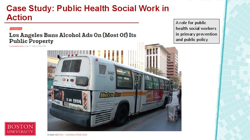 Case Study: Public Health Social Work in Action A role for public health social