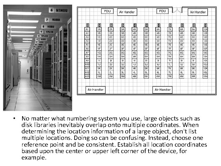  • No matter what numbering system you use, large objects such as disk