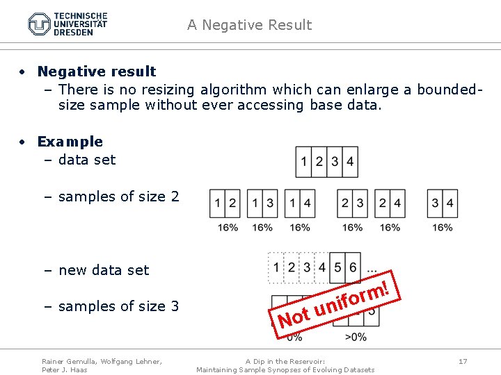A Negative Result • Negative result – There is no resizing algorithm which can