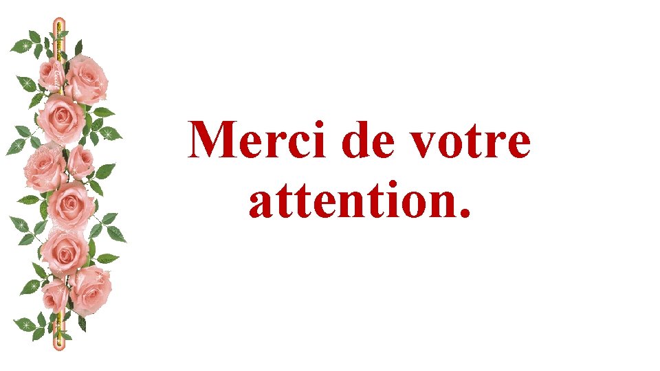 Merci de votre attention. 