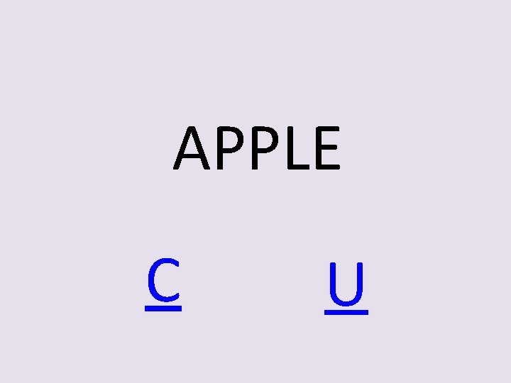 APPLE C U 