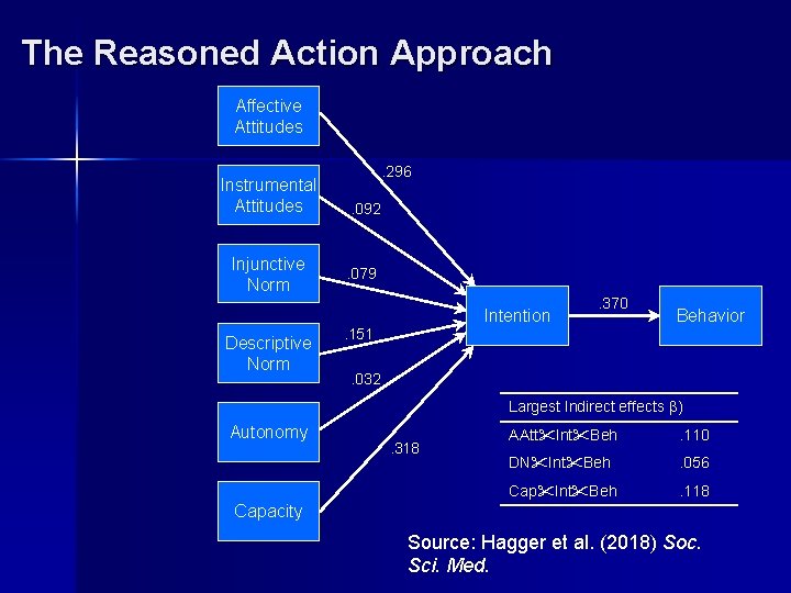 The Reasoned Action Approach Affective Attitudes Instrumental Attitudes Injunctive Norm Descriptive Norm . 296.