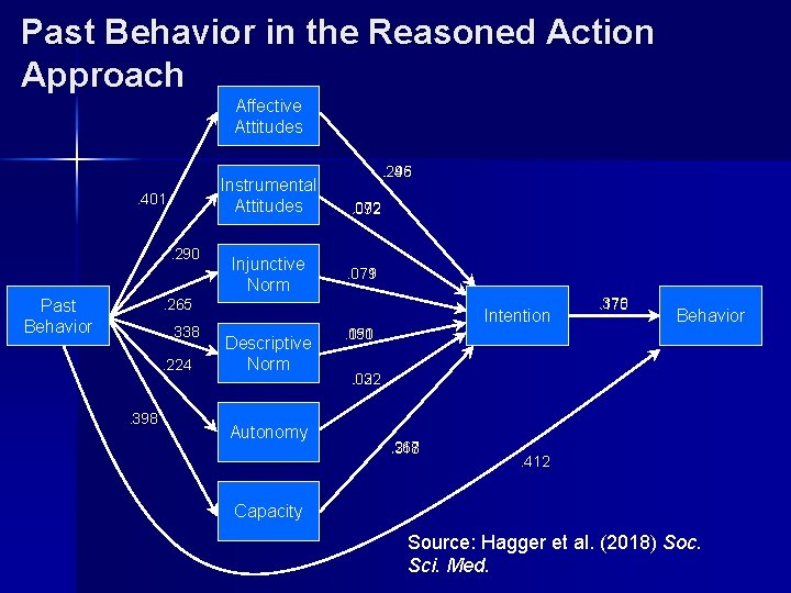 Past Behavior in the Reasoned Action Approach Affective Attitudes Instrumental Attitudes . 401. 290