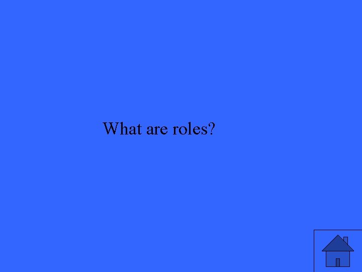 What are roles? 