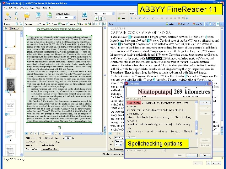 ABBYY Fine. Reader 11 Spellchecking options 