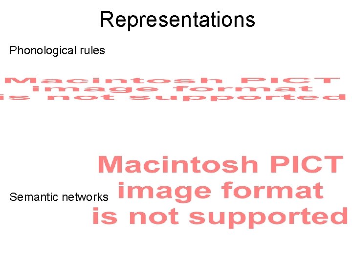 Representations Phonological rules Chemicals Semantic networks interact with Bio-active substances cause affect disrupt Diseases