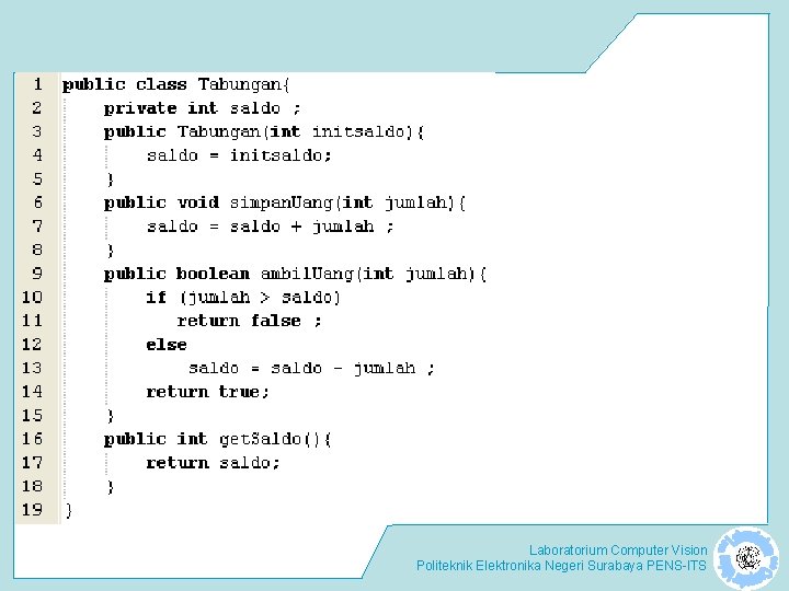 Laboratorium Computer Vision Politeknik Elektronika Negeri Surabaya PENS-ITS 