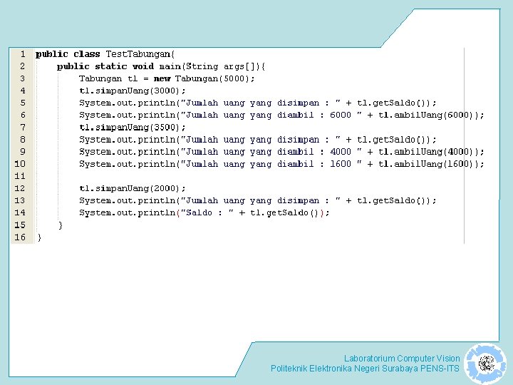 Laboratorium Computer Vision Politeknik Elektronika Negeri Surabaya PENS-ITS 