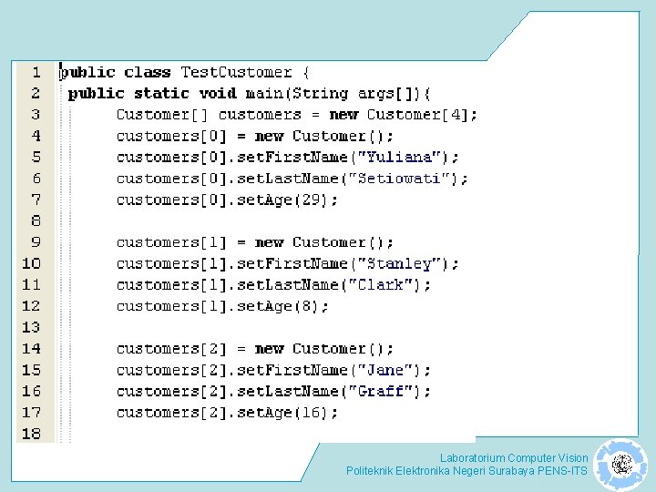 Laboratorium Computer Vision Politeknik Elektronika Negeri Surabaya PENS-ITS 
