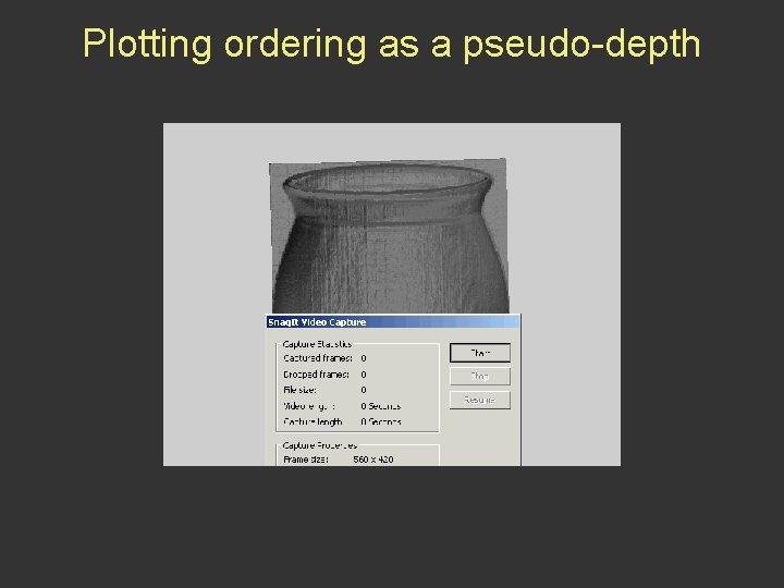 Plotting ordering as a pseudo-depth 