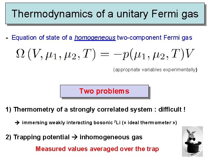 Thermodynamics of a unitary Fermi gas - Equation of state of a homogeneous two-component
