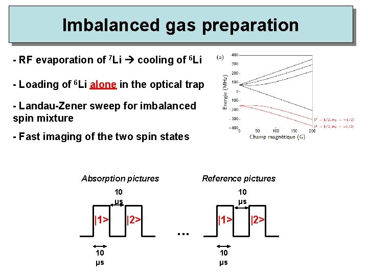 Imbalanced gas preparation - RF evaporation of 7 Li cooling of 6 Li -