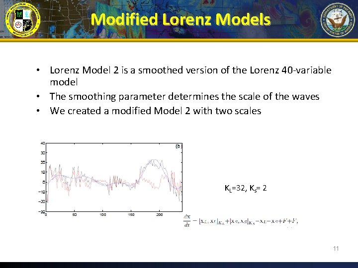 Modified Lorenz Models • Lorenz Model 2 is a smoothed version of the Lorenz