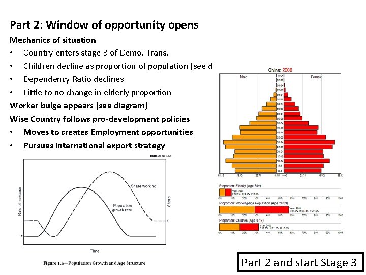 Part 2: Window of opportunity opens Mechanics of situation • Country enters stage 3