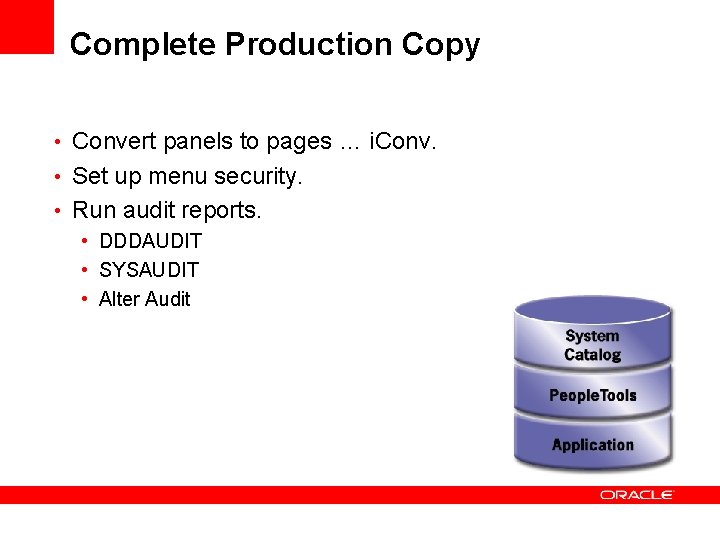 Complete Production Copy • Convert panels to pages … i. Conv. • Set up