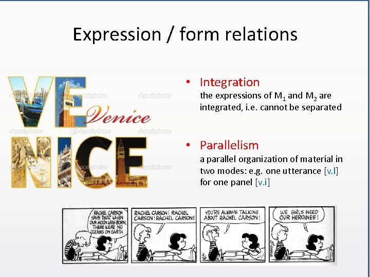 Expression / form relations • Integration the expressions of M 1 and M 2