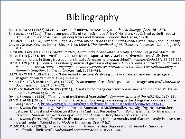 Bibliography ARNHEIM, RUDOLF (1986), Style as a Gestalt Problem, in: New Essays on the