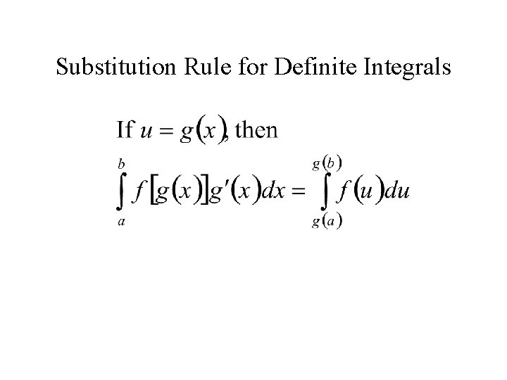 Substitution Rule for Definite Integrals 