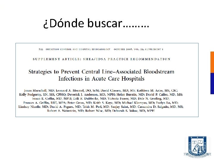¿Dónde buscar……… 