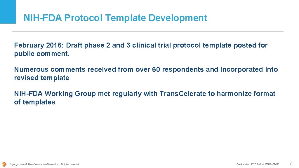 NIH-FDA Protocol Template Development February 2016: Draft phase 2 and 3 clinical trial protocol