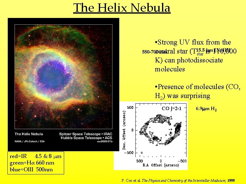 The Helix Nebula • Strong UV flux from the m [Ne. III] central star