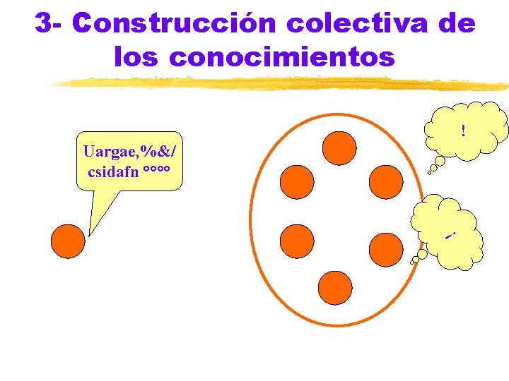 3 - Construcción colectiva de los conocimientos ! ! Uargae, %&/ csidafn °°°° 