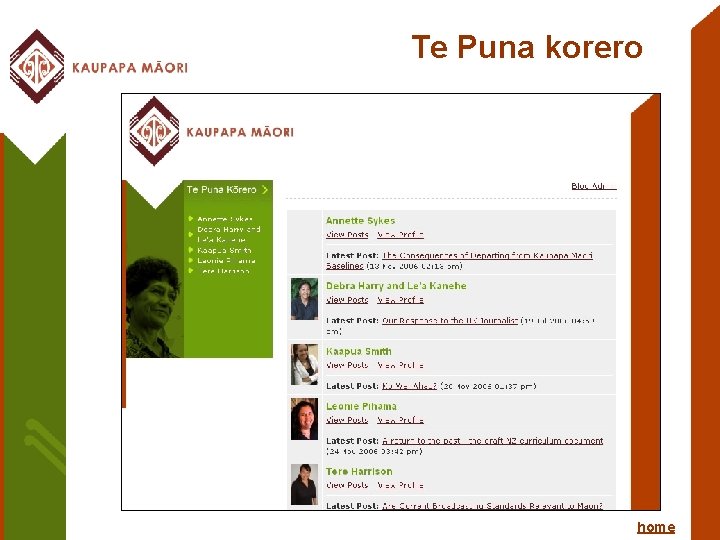 Te Puna korero home 