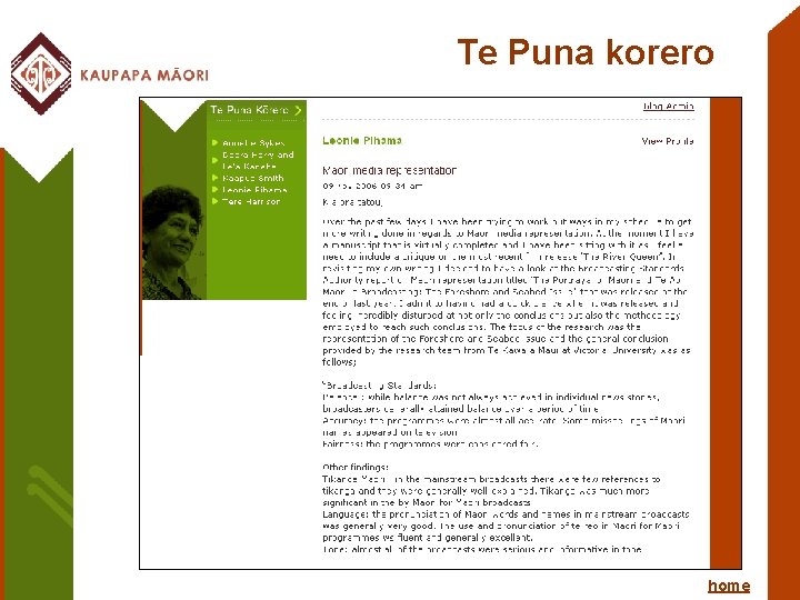 Te Puna korero home 