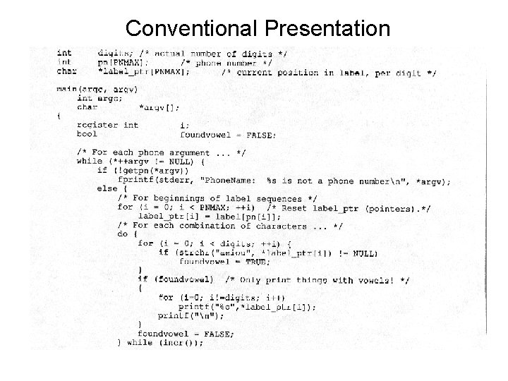 Conventional Presentation 