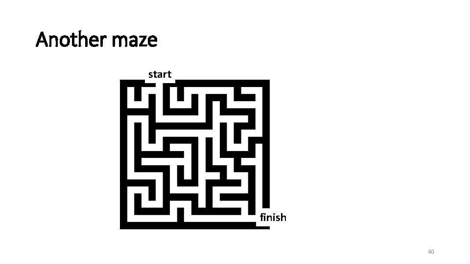 Another maze start finish 40 