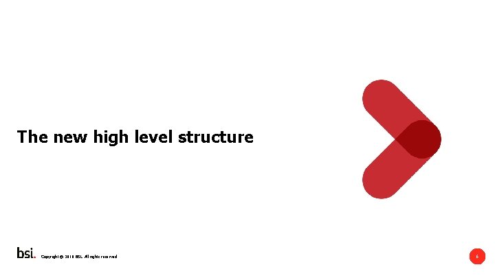 The new high level structure Copyright © 2018 BSI. All rights reserved 25/10/2020 6