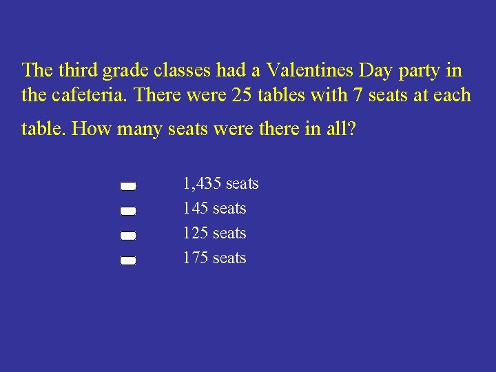 The third grade classes had a Valentines Day party in the cafeteria. There were