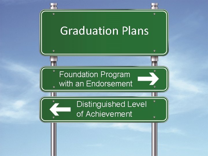 Graduation Plans Foundation Program with an Endorsement Distinguished Level of Achievement 